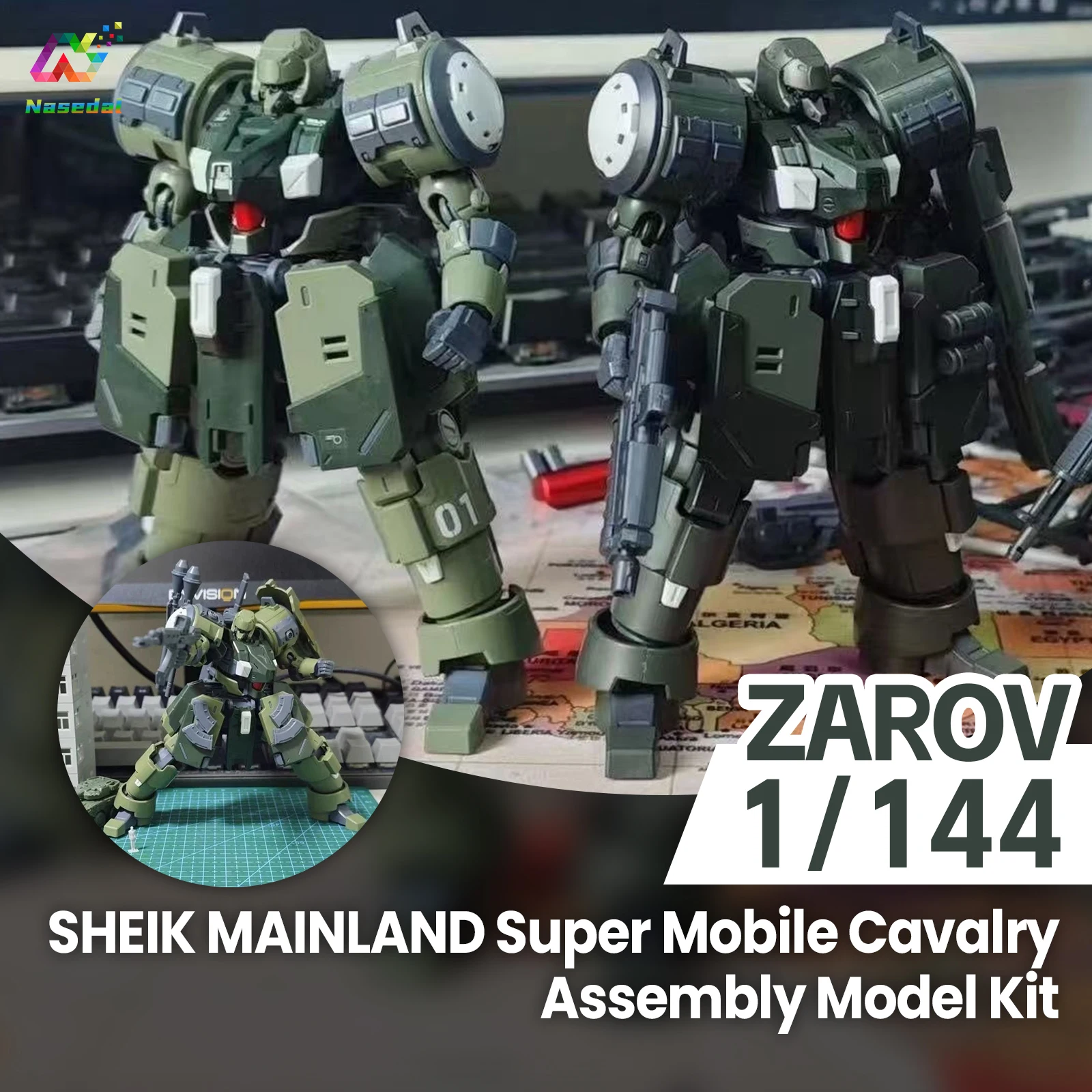 

SHEIK MAINLAND 1/144 ZAROV Super Trooper Assembly Model Kit Heavy Mecha Model Detachable Armor Hobby Toy Collection