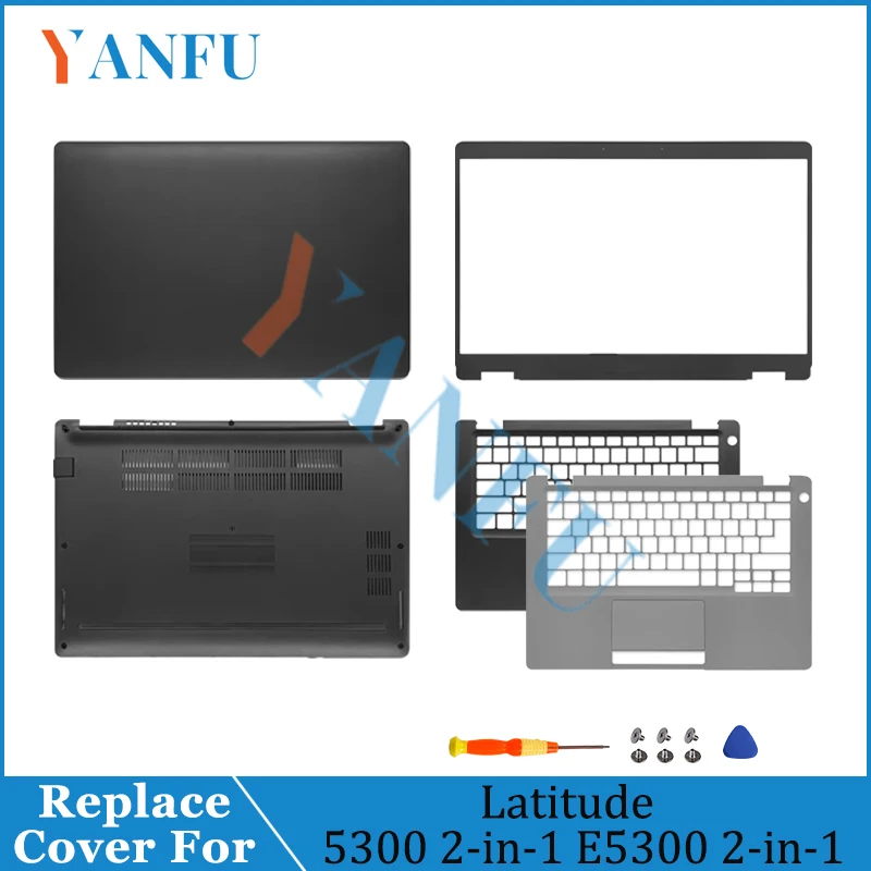 

For Latitude 5300 2-in-1 E5300 2-in-1 New Laptop Case LCD Back Cover Palmrest Bottom Case E5300 0J6N8N 0RG4TR 0TV35M