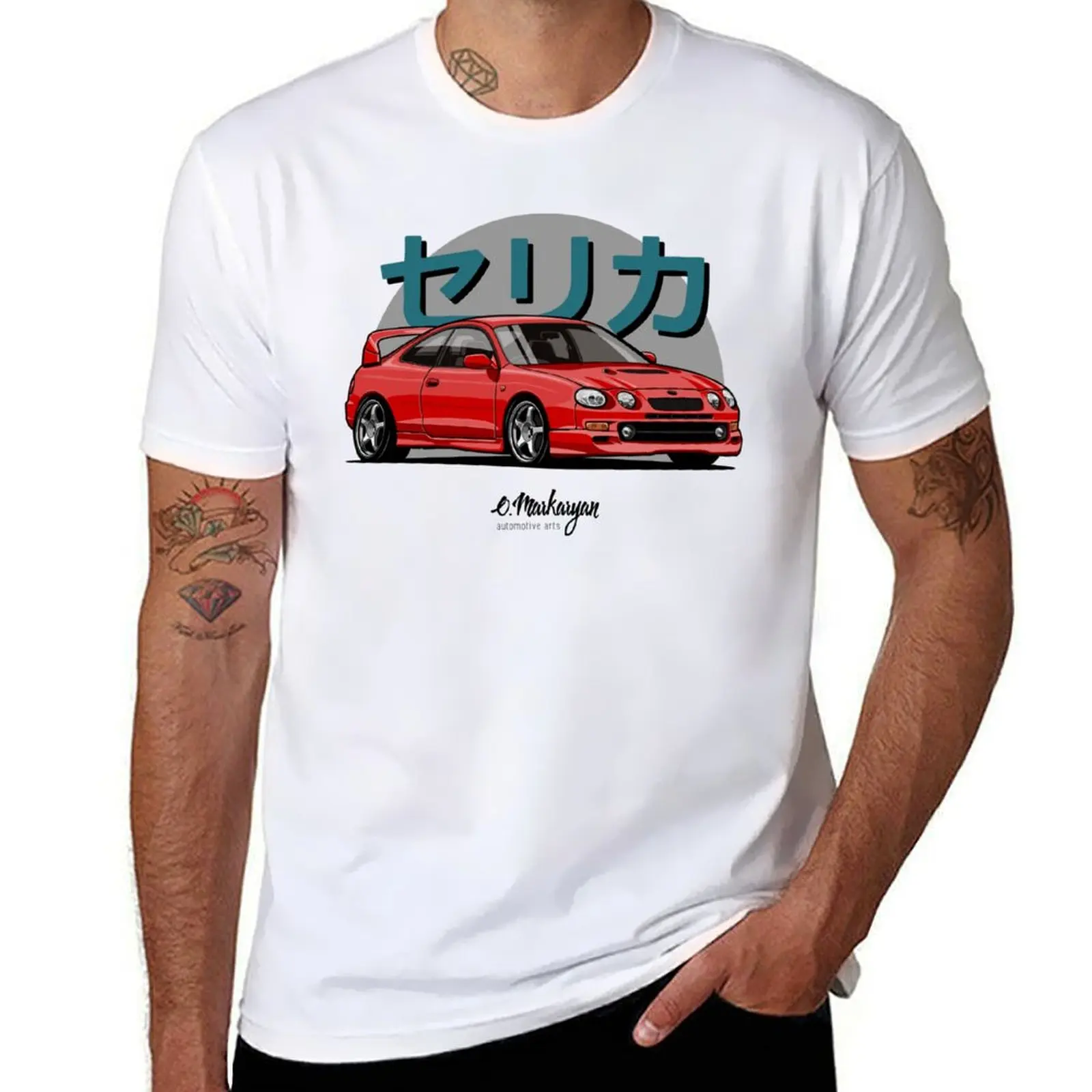 

Celica GT-Four (red) T-Shirt cotton tshirt 100% t shirts for man graphic funny T-Shirt
