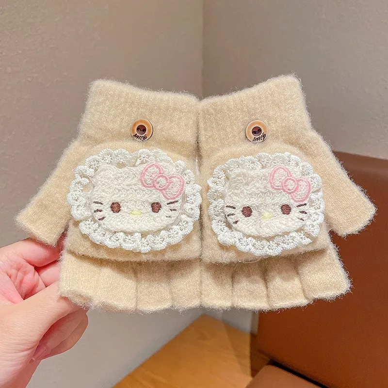 قفازات هالو كيتي للفتيات 2025 شتاء جديد كارتوني مقاوم للرياح قفاز دافئ قابل للطي لطيف ناعم للأطفال قفاز مضاد للتجمد لركوب الدراجات #1