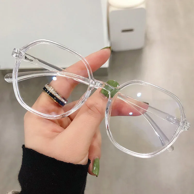 Anti-Blaulicht-Lesebrille für Herren, neue Internet-Promi, polygonale, modische, elegante Lesebrille für Damen