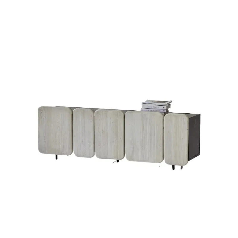 Simple Furniture Style Sideboard Recycled Pine TV Cabinet Contemporary Display Cabinet Wooden Cabinet