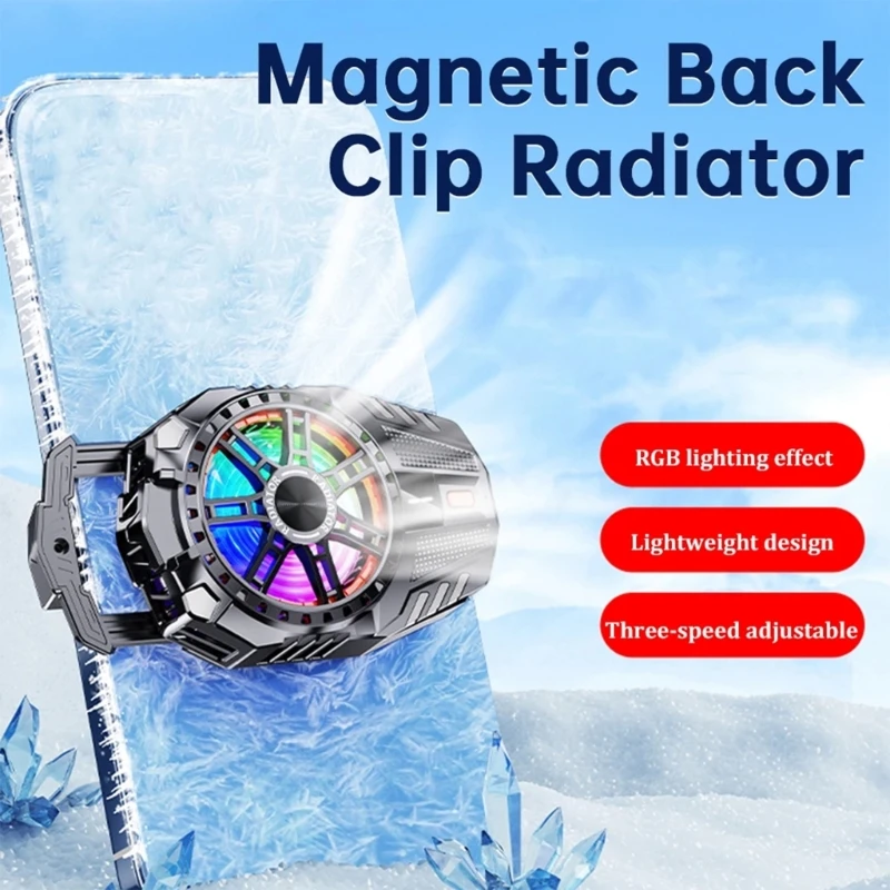 Полупроводниковый радиатор X119, регулируемый охлаждающий вентилятор для телефона с 3 режимами работы, со встроенным зажимом для задней панели, радиатор охлаждения с низким уровнем шума, 5000 об/мин