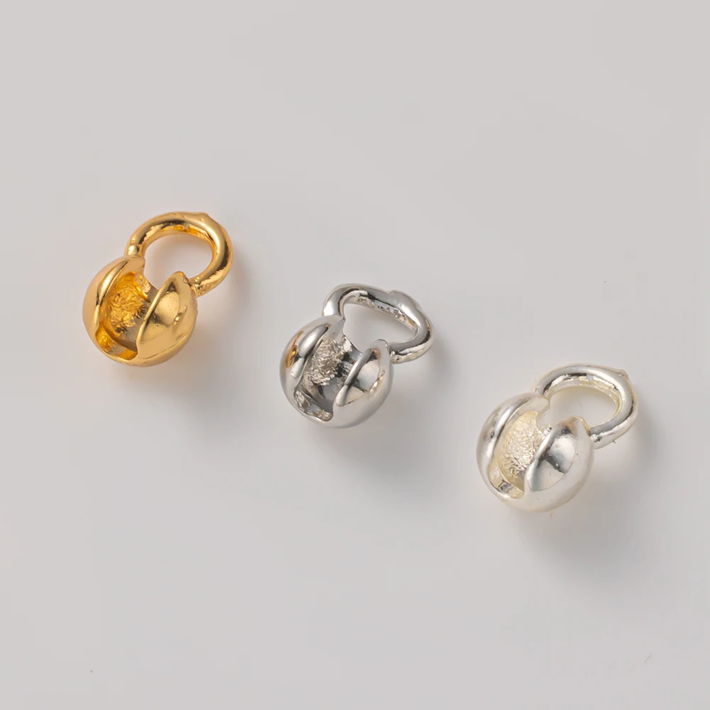 10/20 Pcs 18K Gold Plated Crimp End Beads Cover Tip Ball Chain Connector For DIY Bracelets Jewelry Making Supplies Accessories view 3