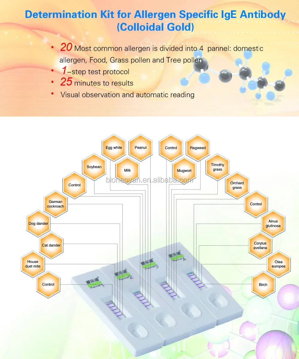 Allergen rapid test kit