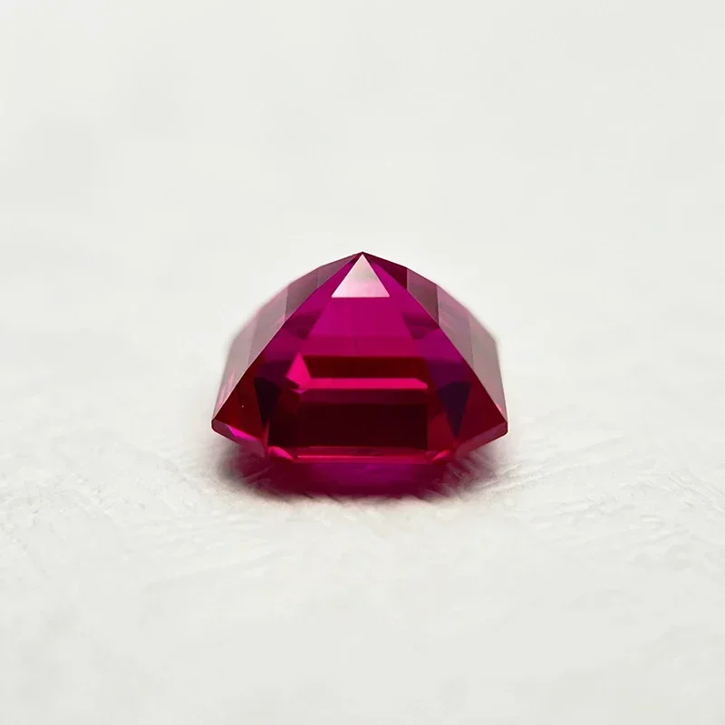 مختبر نمت روبي Asscher قطع Rubellite اللون DIY سحر صنع المجوهرات المواد الرئيسية تحديد شهادة AGL