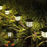 LED Solar Pathway Lights Outdoor Waterproof Garden Stake Lamp for Lawn Yard Walkway Landscape Decoration 5
