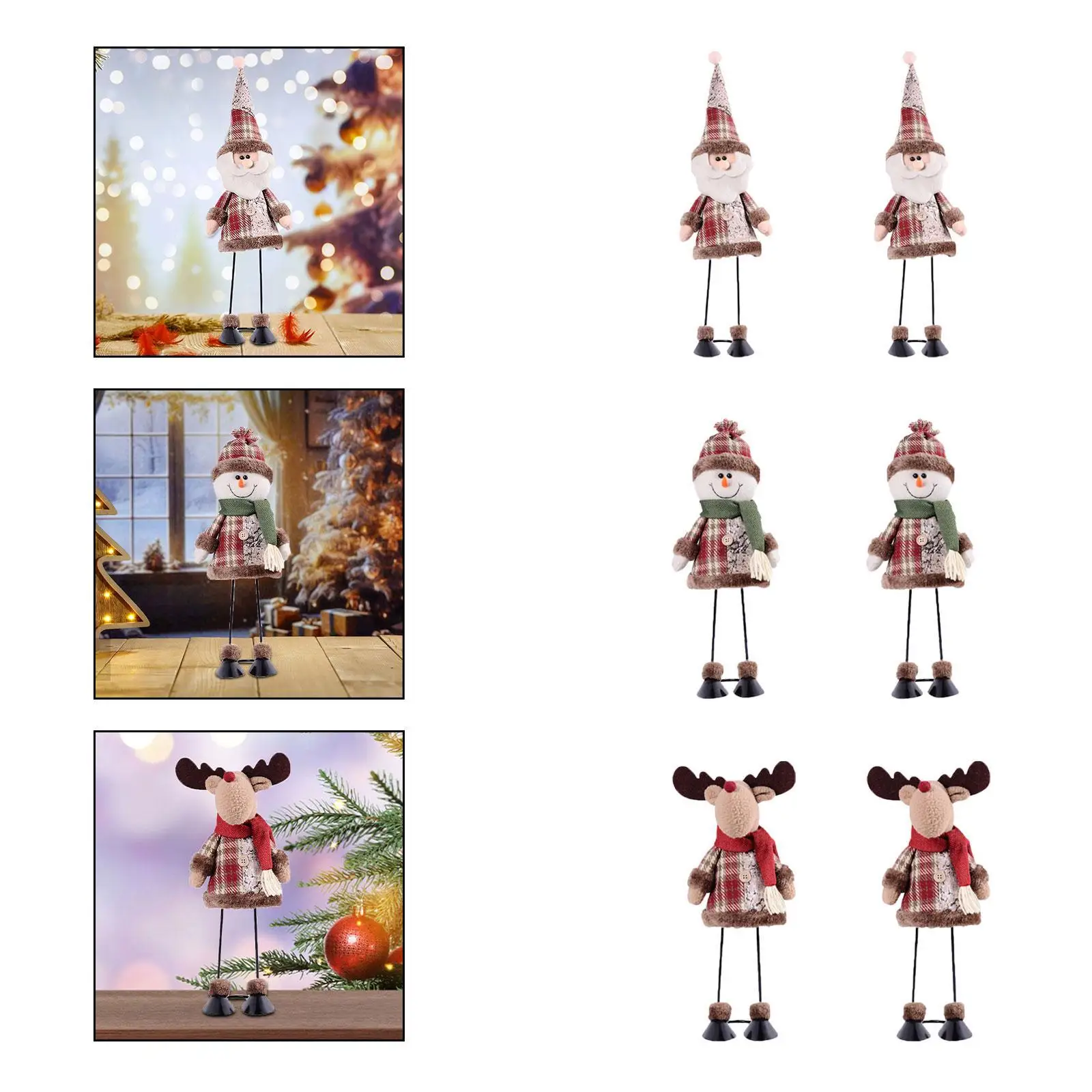 Figurina di natale in piedi bambola di natale carina per la camera da letto del soggiorno di casa