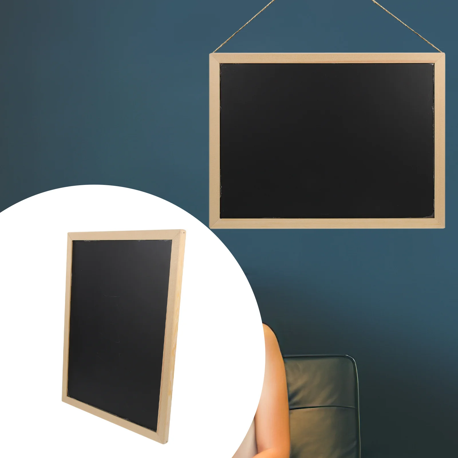 1 set di lavagne sospese in legno rustico, bacheca per messaggi, cartello da tavolo in miniatura per decorazioni per la casa, forniture per feste