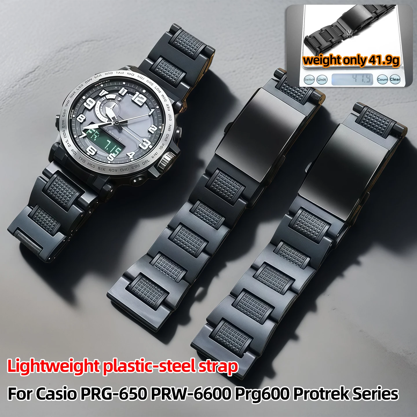 

Легкий пластиково-стальной ремешок для часов Casio PRG-650 PRW-6600 Prg600 Protrek Series, альпинистский ремешок для часов, мужские аксессуары для часов