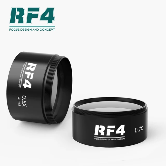 RF4 WD165 0,48X 0,5X 0,7X Pomocniczy obiektyw mikroskopu do obiektywu trójokularowego Stereo Zoom Barlow Camera Glass Lens