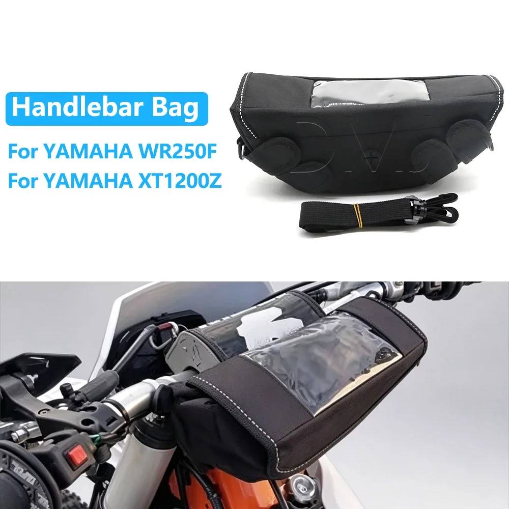 For YAMAHA WR250F XT1200Z XT660Z XT250 TW200 Tenere 700 Motorcycle Handlebar Travel Bag Waterproof Handlebar Storage Bag