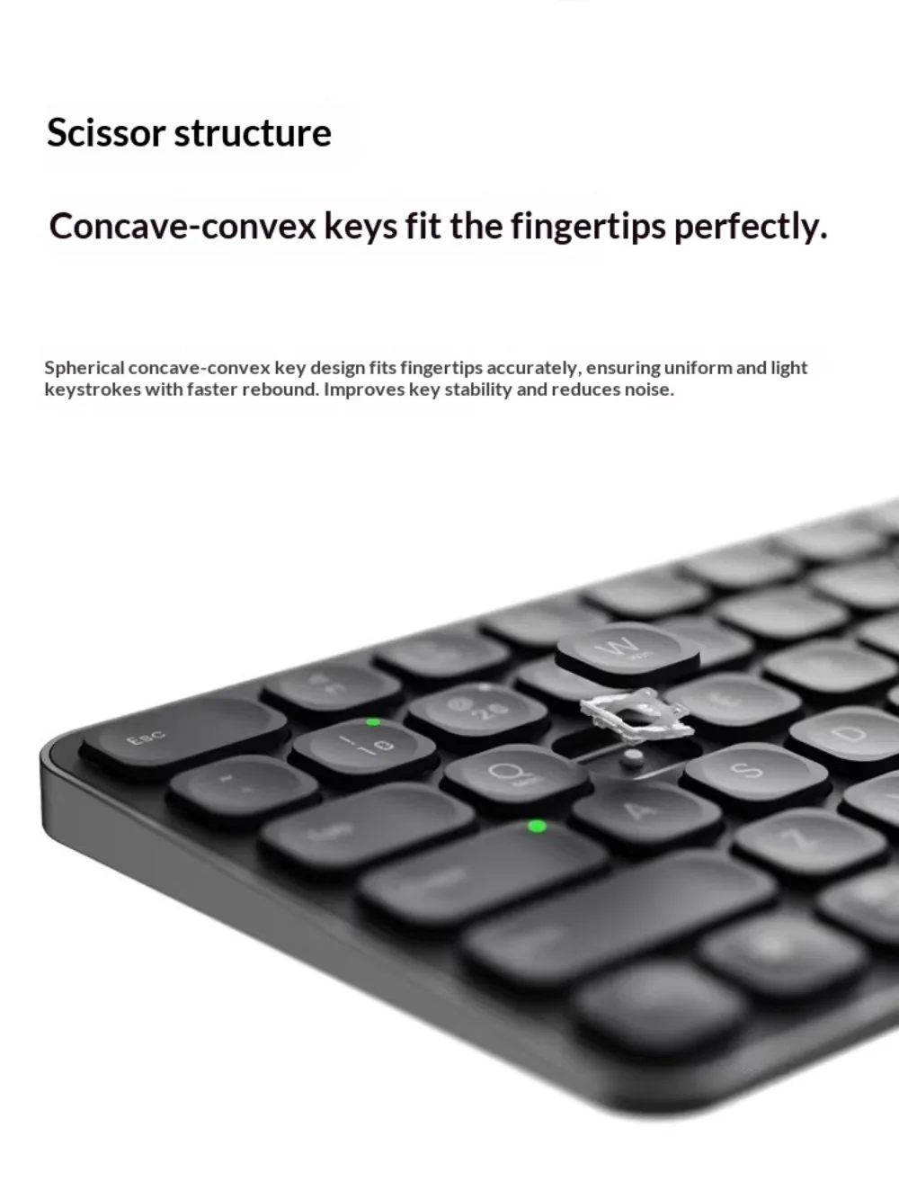 Rapoo E9050L Wireless Keyboard 5.3mm² Reduce Power Consumption 500mAh Three-Mode Connection Office Keyboard For Pc Accessories