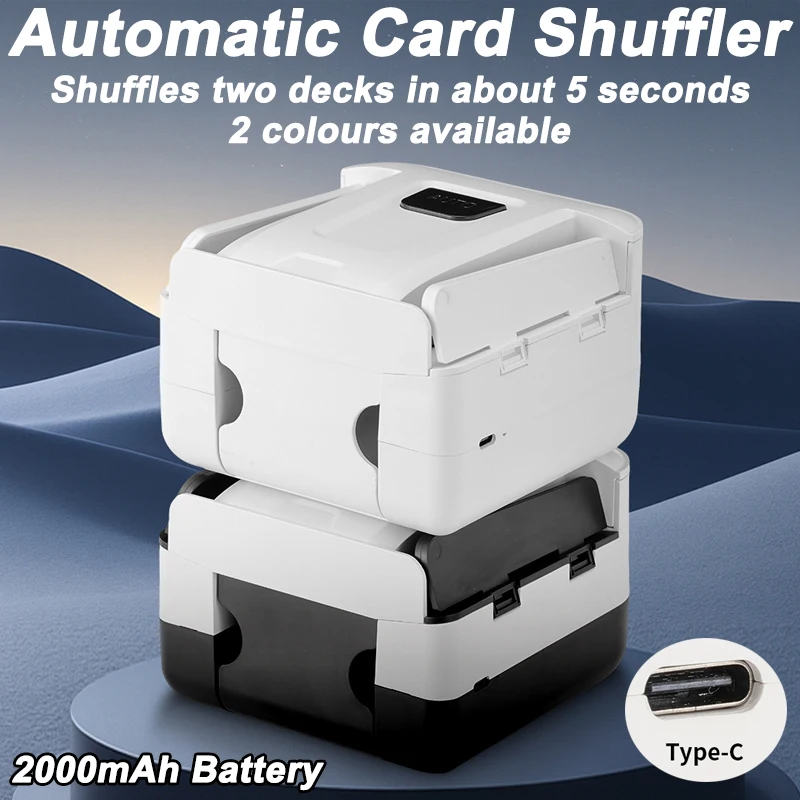 

Автоматическая машина для тасования карт, перезаряжаемая машина для тасования игральных карт, электрическая машина для тасования покерных карт для домашней вечеринки, путешествий, кемпинга