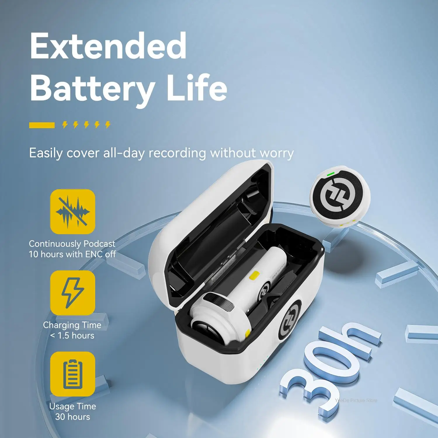 هوليلاند وايت لارك M2 ميكروفون لاسلكي Lavalier نطاق 300 متر ميكروفون لاسلكي إلغاء الضوضاء M1