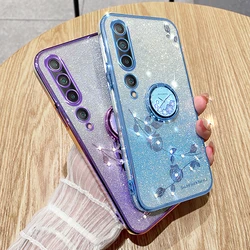 Luxury Glitter Shiny Diamond Ring Holder Case For Xiaomi Mi 8 Mi 9 Mi 10 Mi8 Mi9 Mi10 Lite Pro Soft TPU Back Cover Phone Cases