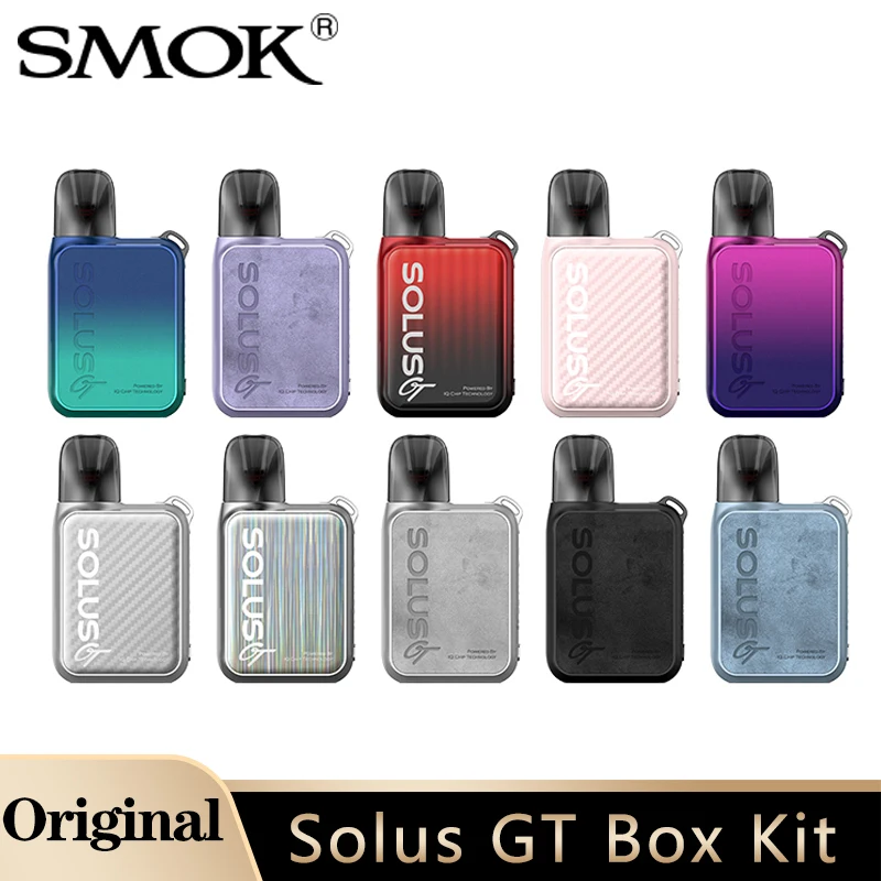 Original SMOK Solus GT Box Kit Vape 1000mAh Battery 2ml Pod Cartridge Boost/Standard Mode 0.6ohm/0.8ohm  E Cigarette Vaporizer