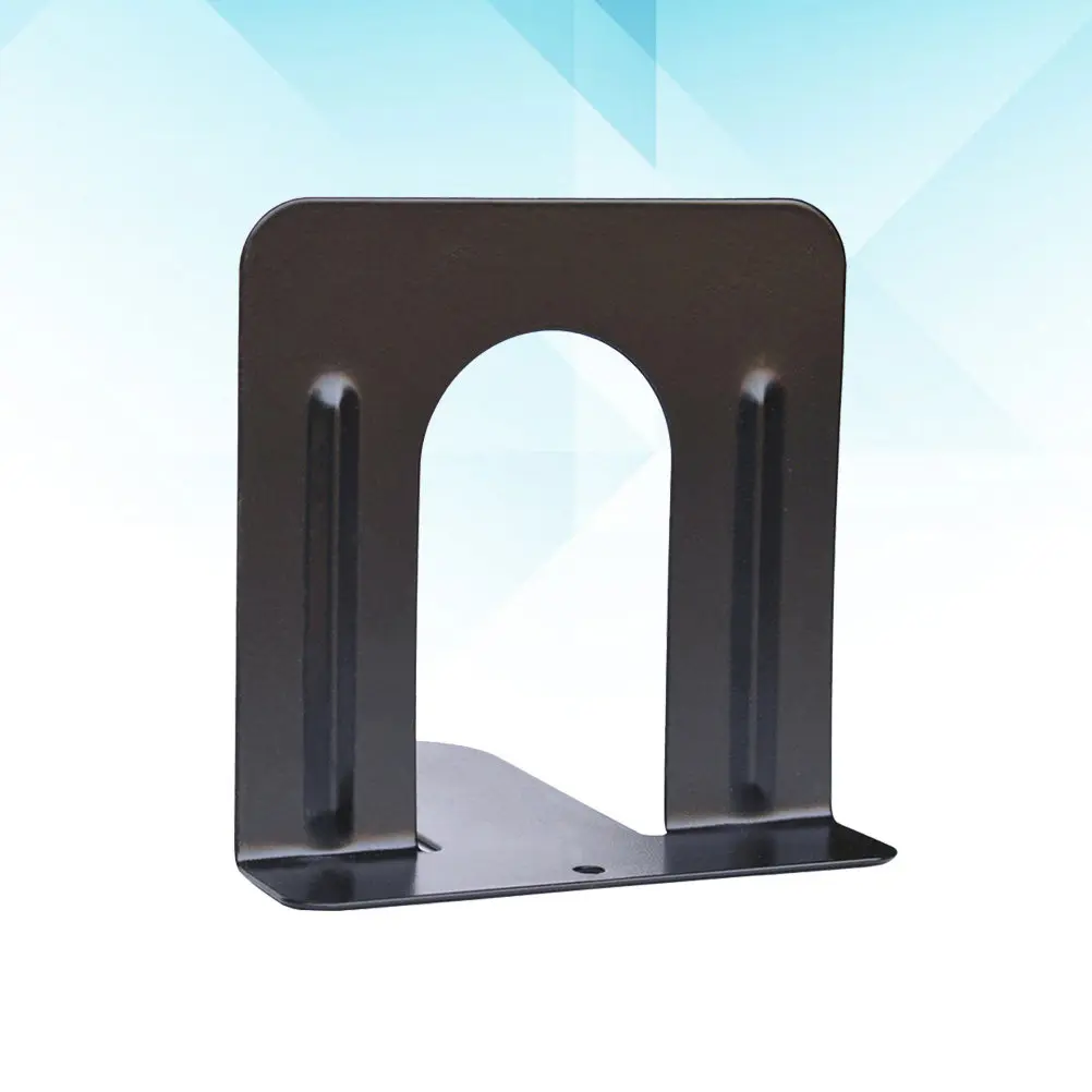 

6Pcs Bookends Metal Nonskid Heavy Duty Design for Home Office Shelf Decor Book Stoppers Supports