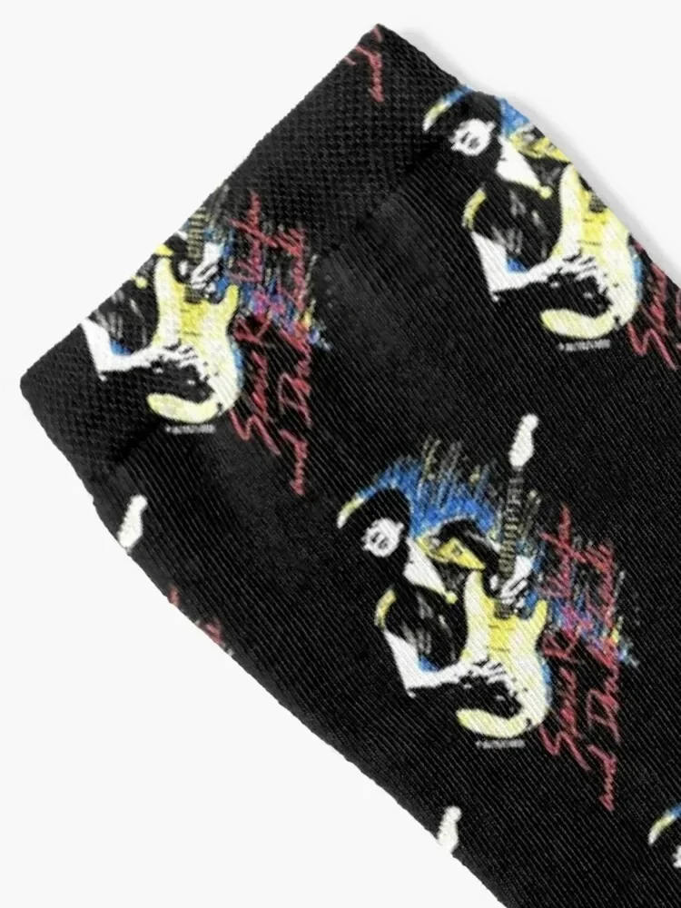 RARE Vintage 90s 1990 90 SRV Stevie Ray Vaughan In Step Final Tour before death double sided Socks