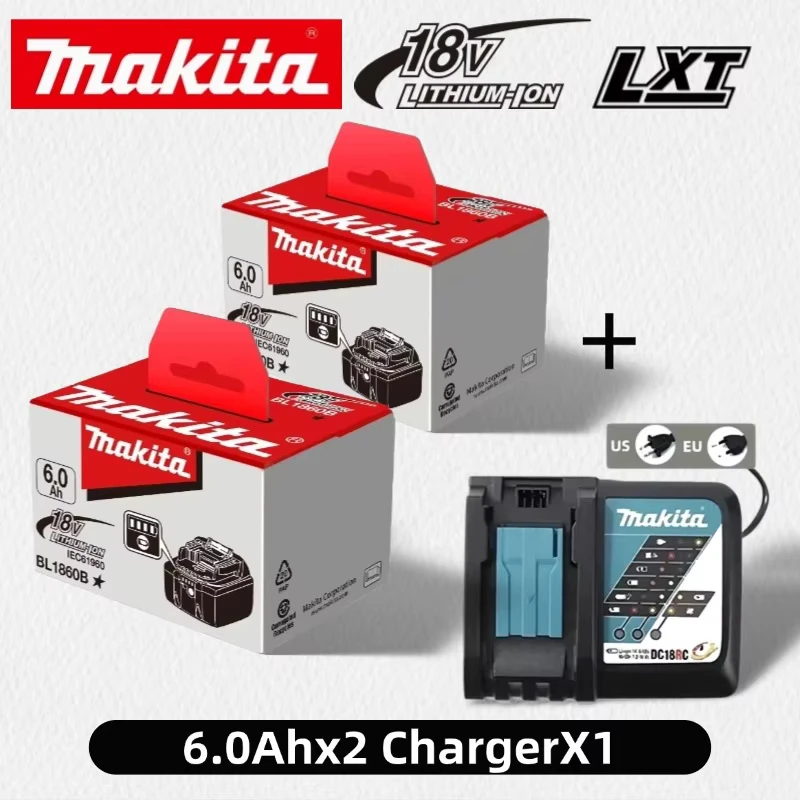 100% Echte Makita 6Ah voor Makita 18V Batterij BL1860B BL1840 BL1830B BL1850B BL1850 BL1860 BL1815 Vervanging Lithium Batterij
