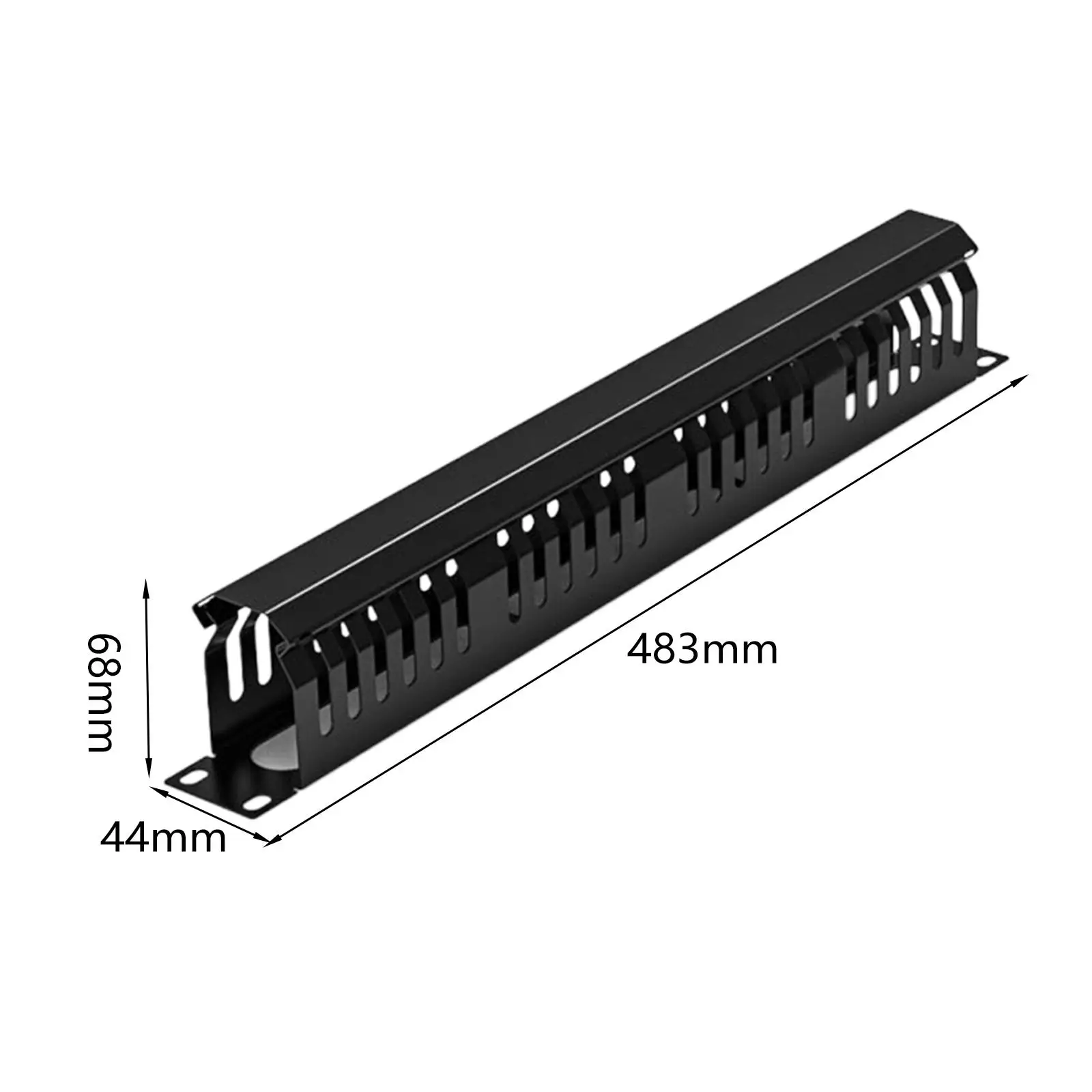 Cable Server Rack under Desk Tray Support Cord Manager Panel Wire Organizer Offices 24 Slot Wire Organizers for 1U 19 inch