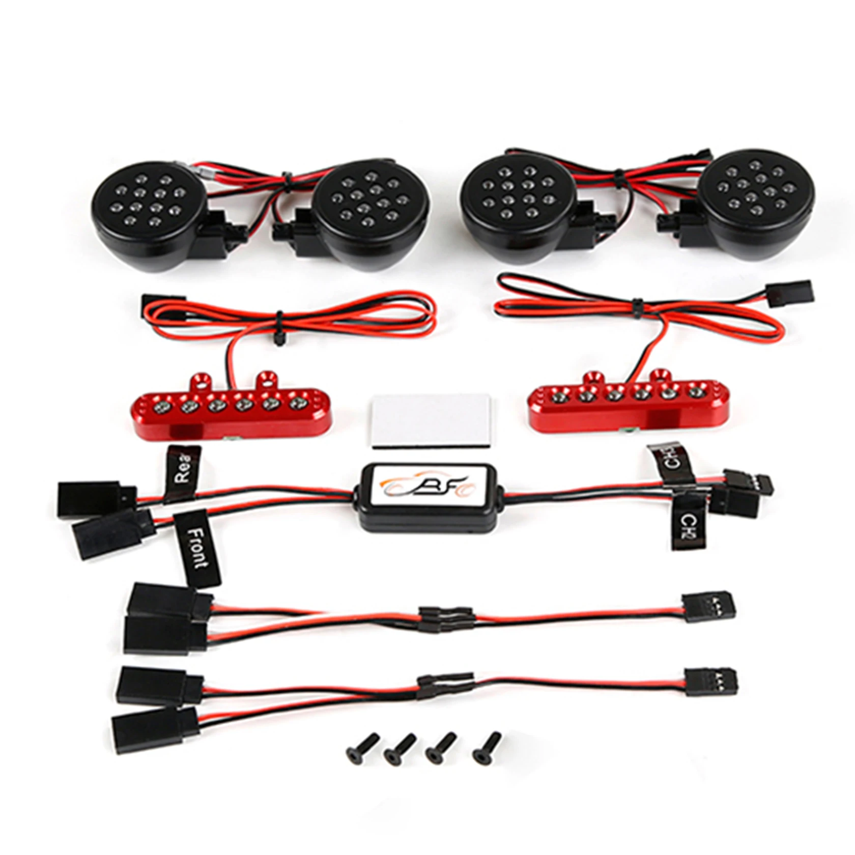 Zestaw przedniej lampy LED lub tylnej lampy lub kontrolera świateł lub przełącznika zasilania do samochodów RC 1/5 Hpi Rofun Baha Rovan Km Baja 5B 5T 5SC