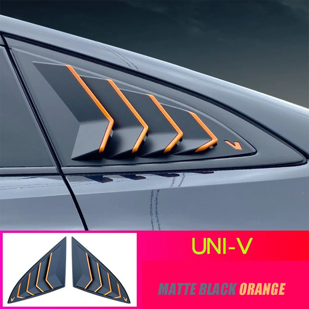 For Changan UNIV UNI-V 2022-2024 Accessories Car Rear Spoiler Wing Side Window Triangle Shutters Trim Louver Cover Carbon Trim