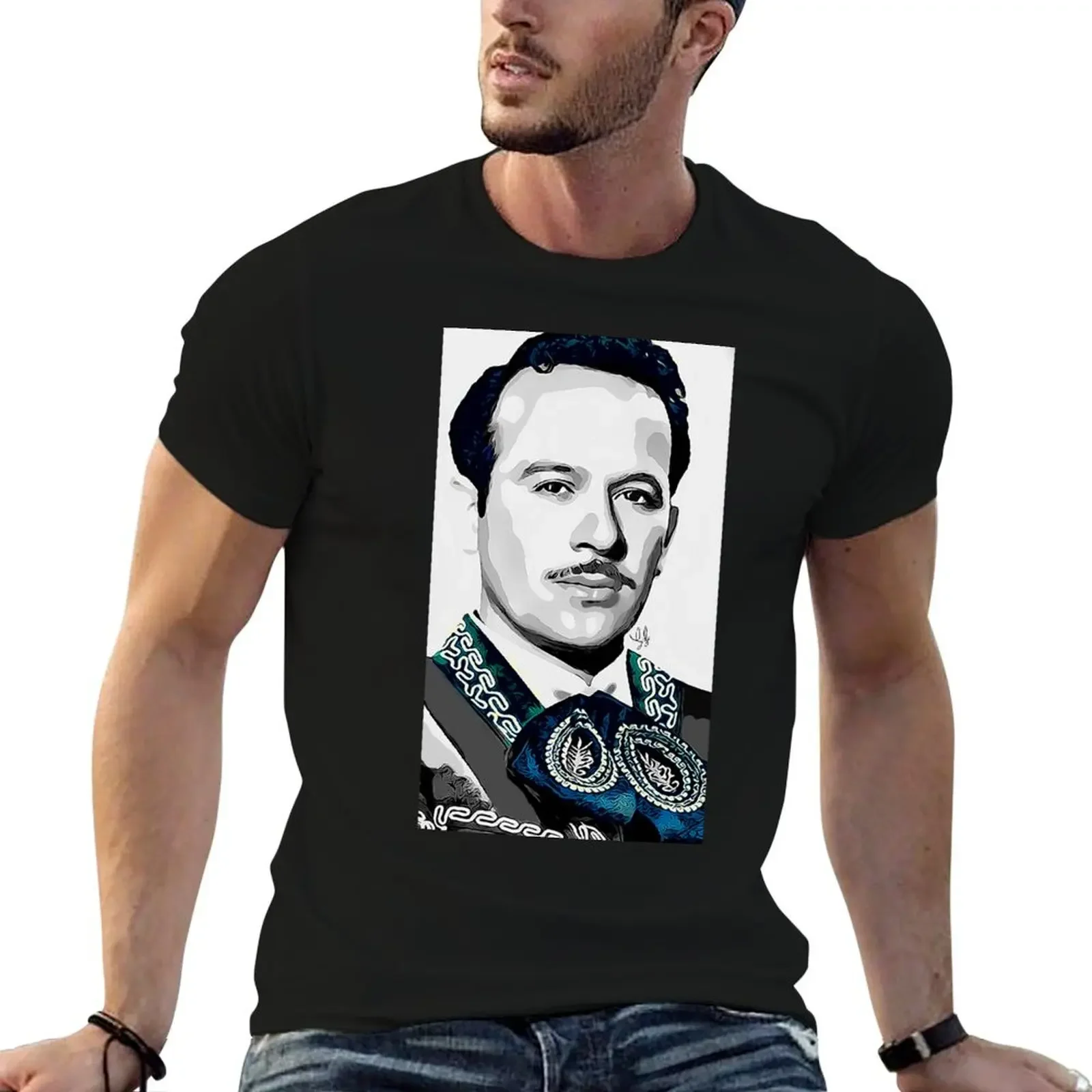 

Pedro Infante T-Shirt Man t-shirt summer clothes mens graphic t-shirts anime