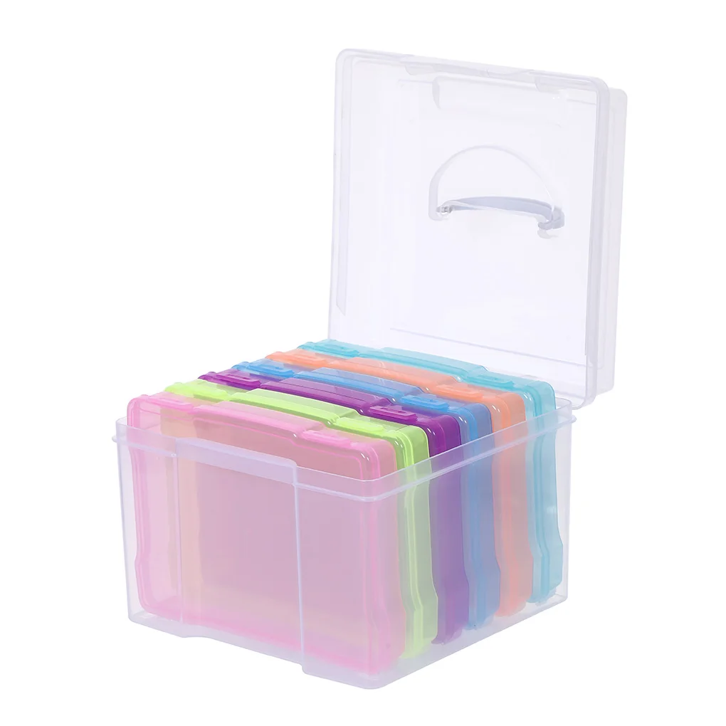 

Storage Case Photo Keeper Sundries Case Colorful Compact Size Organizer Boxes