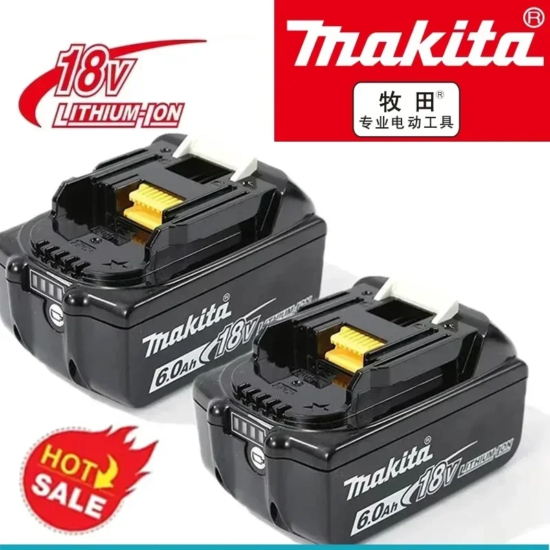 100% Original Makita 18V 6.0Ah Rechargeable Battery Suitable For Makita BL1840 BL1830 BL1830B BL1850 BL1850B Original Power Tool