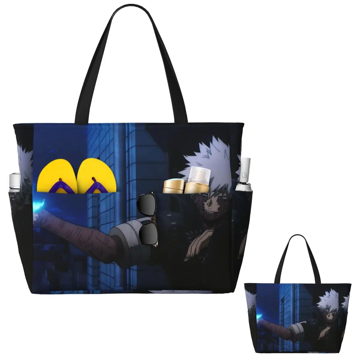 بطلي الأكاديمية دابي أنيمي مانغا MHA Blueflame حقيبة حمل على الشاطئ حقيبة رياضية رياضة اليوغا واق من المطر حقيبة حمل كبيرة المرأة حقيبة سفر حقيبة اللياقة البدنية