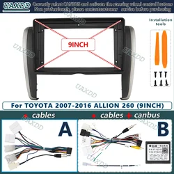 Car player Radio Android stereo Harness screens accessories dashboard cables frame canbus For TOYOTA 2007-2016 ALLION 260 9INCH