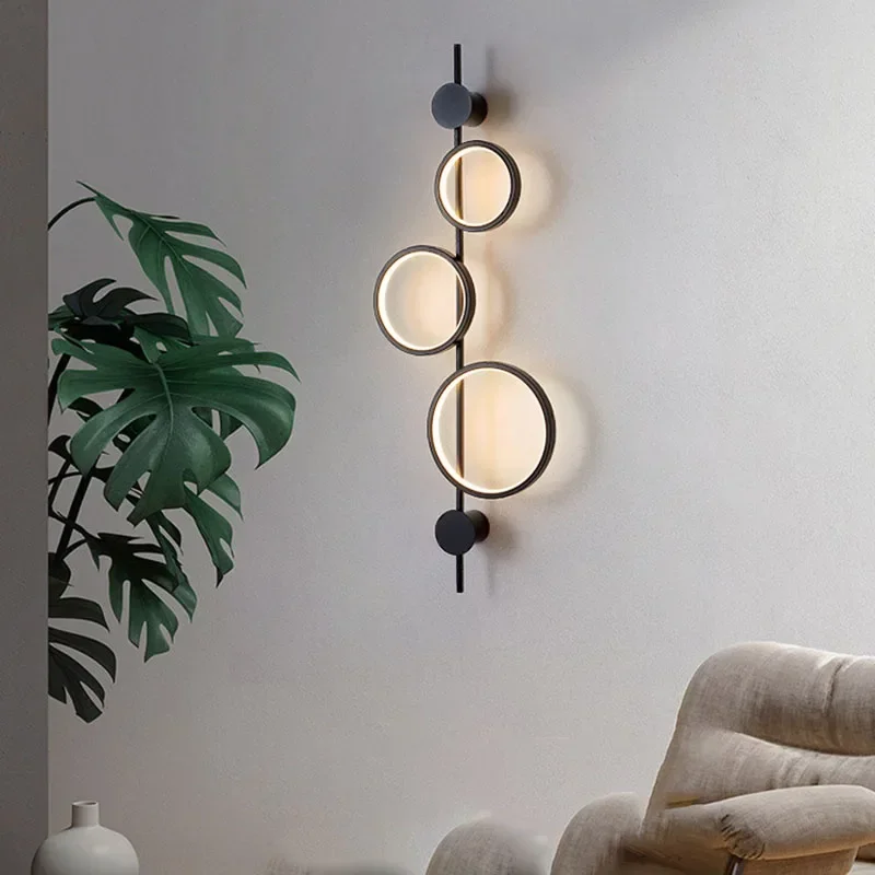 

2025 Nordic Wall Lights Bedroom Decoration Shop Offcie Sconces Black Gray Metal Home Art Deco Wall Lamp Dropshipping Wall Lamps