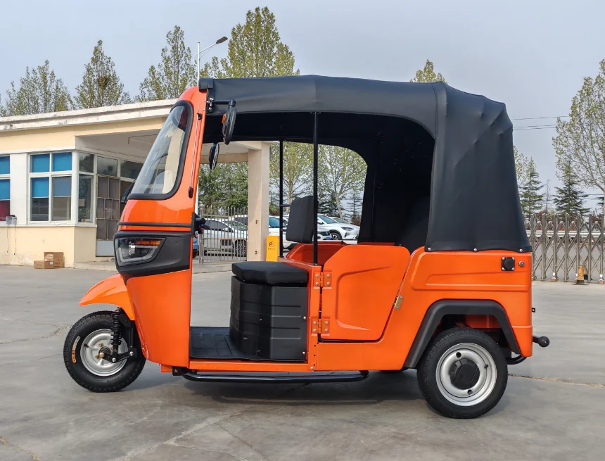 Pragia 3000W 60V Big Power Electric Rickshaw Open Body Sightseeing Tricycle Green Energy Passenger Tuk Tuk