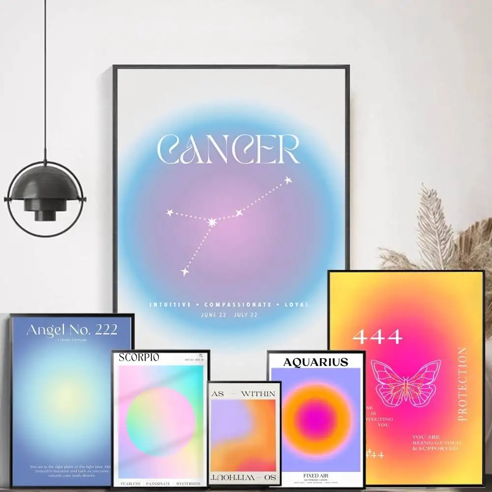 

gradient aura energy art Good Quality Prints and Posters HD Quality Poster Wall Art Painting Study Home Decor