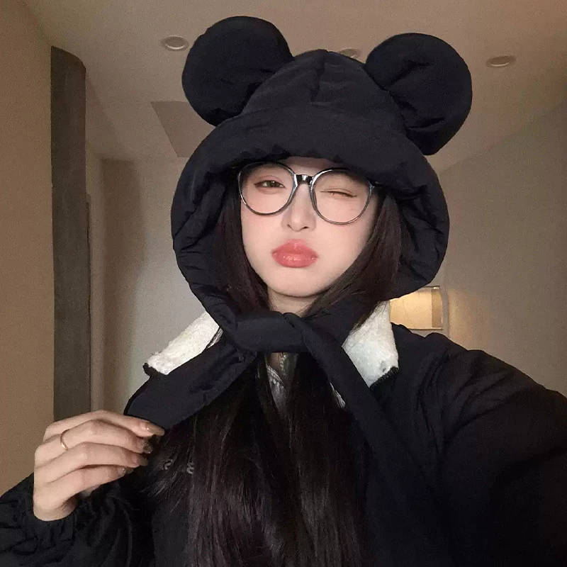 أشرطة حماية الأذن الدافئة المقاومة للبرودة من القطن قبعة Lei Feng غطاء أذن لركوب الدراجات #3