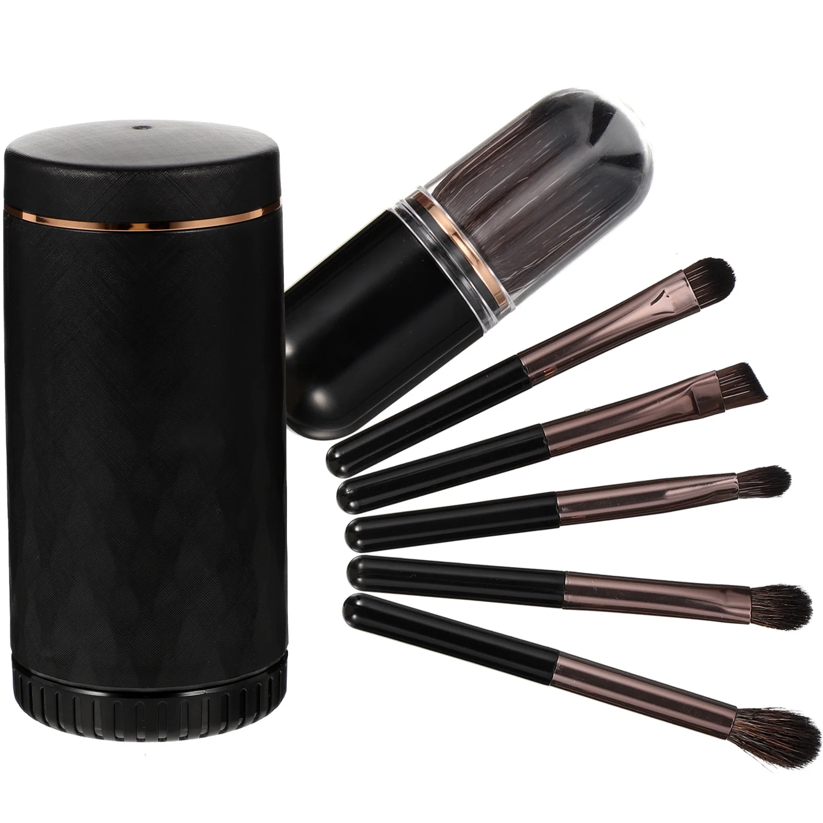 1 セットプロフェッショナルブラシセット人工繊維柔らかい毛メイクブラシポータブルケース旅行家庭用メイクアップ