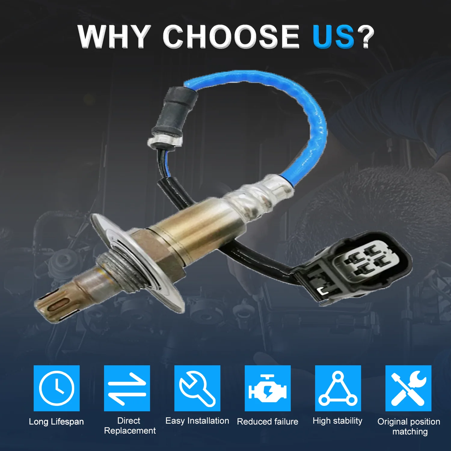 New Upstream O2 Oxygen Sensor 211200-2461 211200-2460 234-9062 36531RZA003 For HONDA CR-V CRV 2.4L 2007 2008 2009 36531-RZA-003