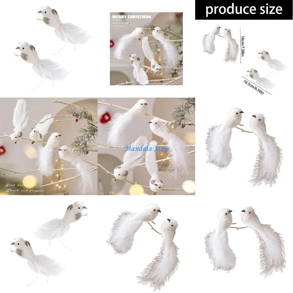 

U2JC User Friendly Plastic Bird Christmas Embellishments For DIY Projects And Gifting
