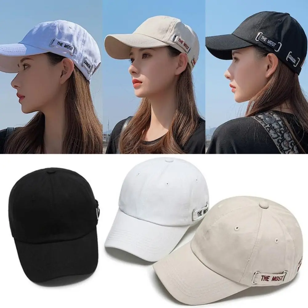Новая весенне-летняя бейсболка, однотонная солнцезащитная кепка с вышивкой букв, мягкая хлопковая дышащая шляпа с утиным языком