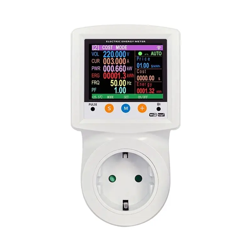 A25P WIFI Smart Wattmete Digital Power Meter Electricity Energy Meter Voltage Current Protection Timer Switch EU Plug