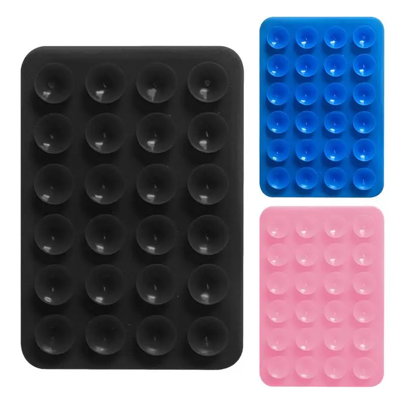 Multifunctional Mobile Phone Silicone Suction Cup Square Mobile Phone Single-Sided Case Anti-Slip Holder Mount Suction