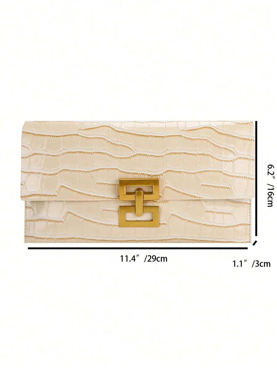 

Elegant Crocodile Pattern Clutch Bag For Women Evening Party Business Casual