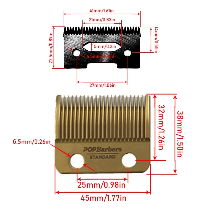 Pop Barbers P800 P700 P600 Professional Hair Clipper 0mm Blade Standard Set for Hair Cutting Machine Replaceable Cutter Head