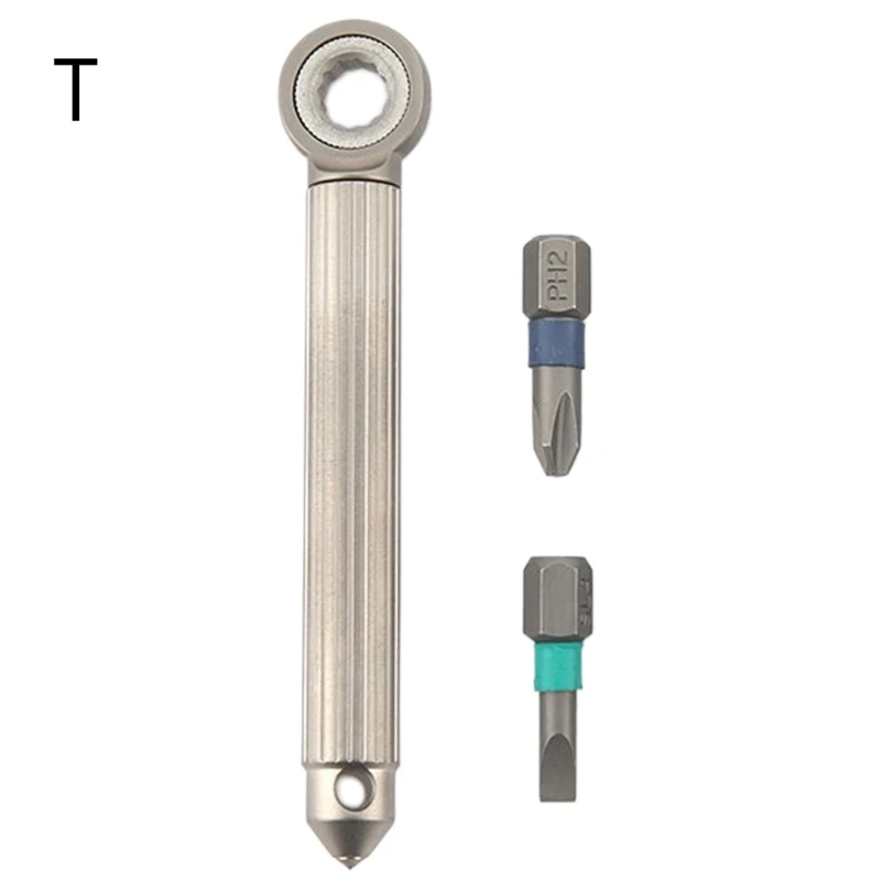 Steel Screwdriver Ratcheting Wheel Screwdriver With and Slotted Bit Tool for Enthusiasts Cyclists