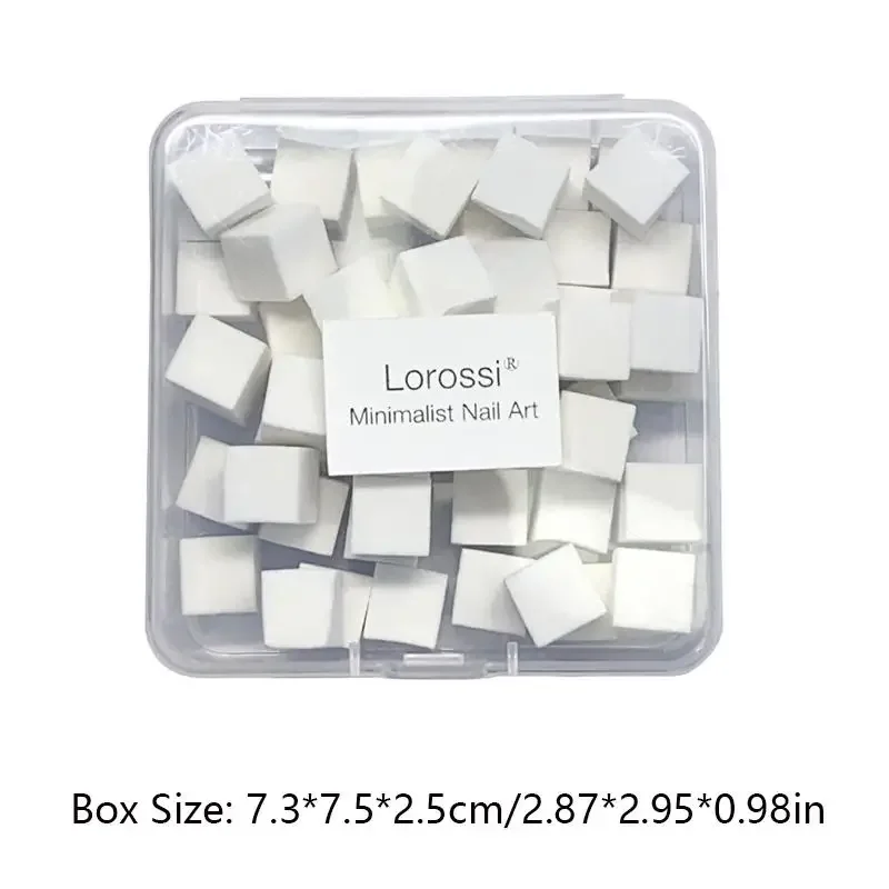 Mini éponge carrée pour ongles, 50 pièces, bouffante de poudre, outils de vernis Gel, maquillage, cosmétique, bloc tampon pour accessoires de manucure