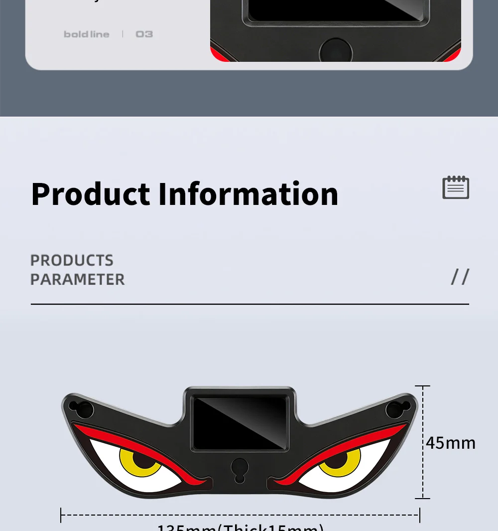 Solarbetriebene Auto-Neonleuchte Kabellose Coole DEMON EYE LED-Ambientebeleuchtung Saugnapf USB-Aufladbare Atmosphäre-Atemlampe – Detail 14