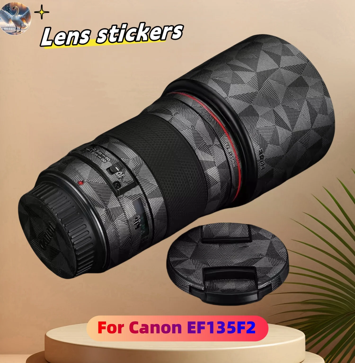 

for Canon EF135F2 Camera Lens stickers, precision cut wear-resistant protective film, DIY skin