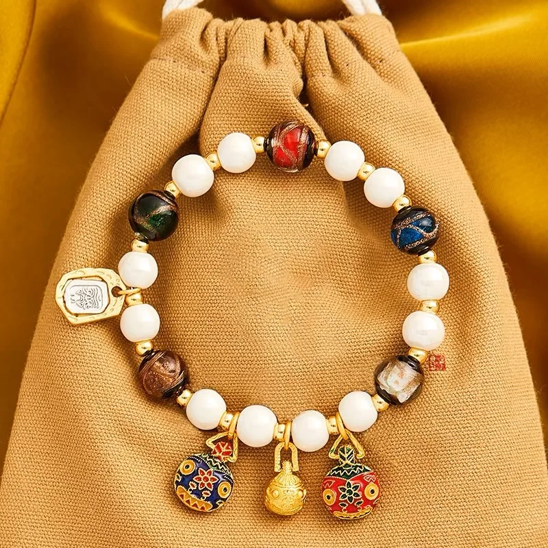 Chinese Palace Retro Style Gold Swallowing Beast Personalized Ancient Method Bracelet