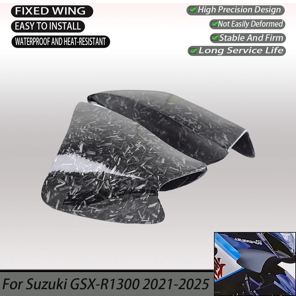 Motorcycle Fixed Wing Deflector Fairing Accessories Suitable For Suzuki GSX-R1300 GSX1300R High-Quality ABS Side Wings 2021-2025